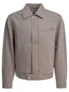 Our Legacy Collared Zipper Pocket Side Pockets Jacket In Brown