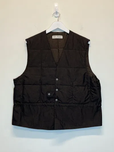 Pre-owned Our Legacy Cotton Blend Air Vest In Brown