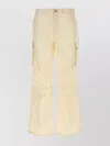 Our Legacy Cotton Blend Cargo Pant With Flared Leg In Neutral