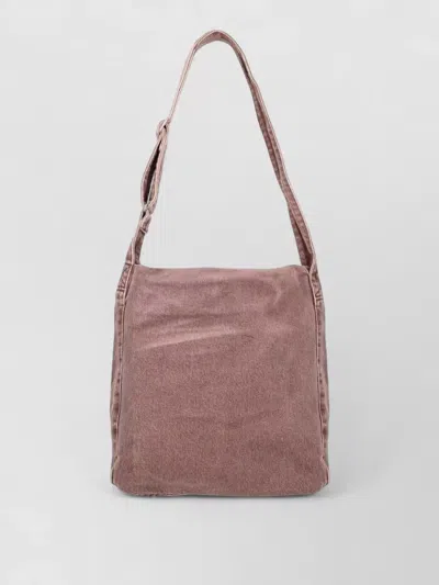 Our Legacy Cotton Crossbody Shoulder Bag Adjustable Strap In Pink