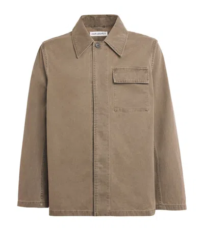 Our Legacy Cotton Dutch Work Jacket In Brown