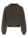 Our Legacy Charcoal Denim Bomber Jacket In Black