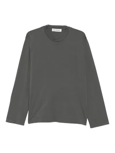 Our Legacy Cotton Long Sleeve T-shirt In Gray