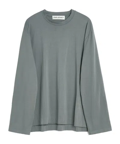Our Legacy Cotton Long Sleeve T-shirt In Gray