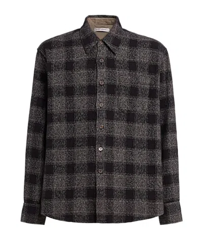 Our Legacy Mens Above Oakland Low Twist Check Shirt In Black