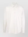 Our Legacy White Silk Classic Shirt With Curved Hem In White