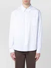 Our Legacy Cotton Shirt Featuring Chest Pocket And Long Sleeves In White