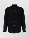 Our Legacy Long Sleeves Shirt With Pointed Collar And Chest Pocket In Black