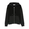 Our Legacy Hooded Sweatshirt With Zipper In Cotton In Black