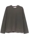 Our Legacy Gray Popover Roundneck Sweater In Grey