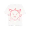 Our Legacy Box T-shirt Off White Cotton T-shirt With Graphic Sun Print - Box T-shirt