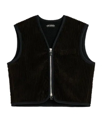 Our Legacy Cotton Vest In Black