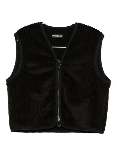 Our Legacy Cotton Vest In Brown