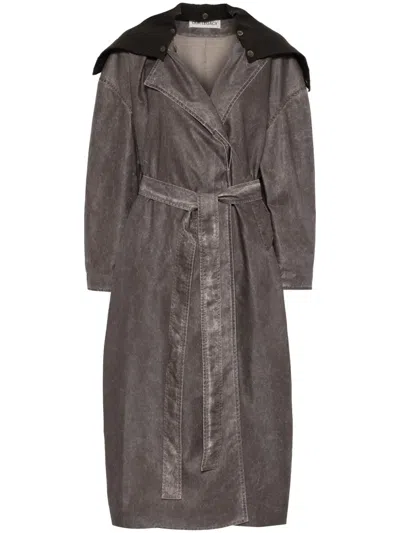 Our Legacy Court Coat In Brown Wash Out Nylon