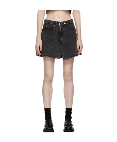Our Legacy Cover Denim Miniskirt In Black