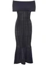 Our Legacy Navy Cover Maxi Dress In Washed Navy Tech Cotton