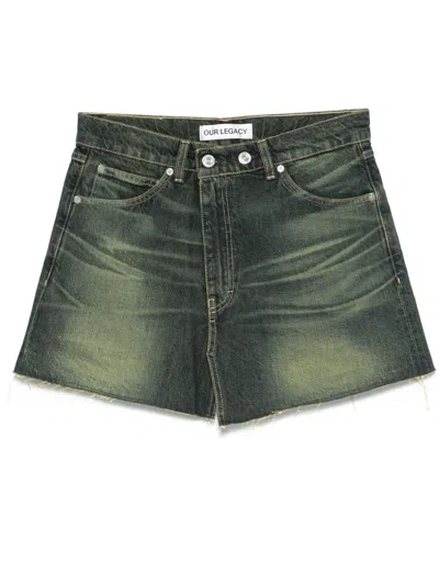 Our Legacy Cover Mini Skirt In Green