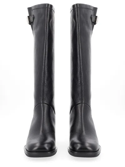 Our Legacy Cow Leather Boots In Black