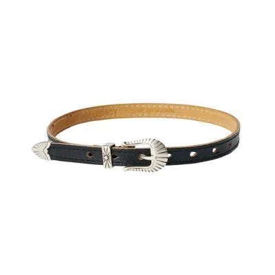 Pre-owned Our Legacy Cowboy Wrap Around Bracelet 'deep Black Leather' | Men's Size Onesize