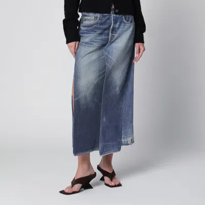 Our Legacy Craft Midi Denim Skirt In Blue