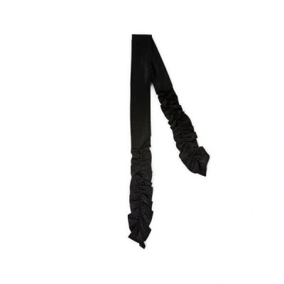 Our Legacy Cravate Froncée En Coton In Black