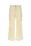 Our Legacy Cotton Blend Cargo Pant With Flared Leg In Brown