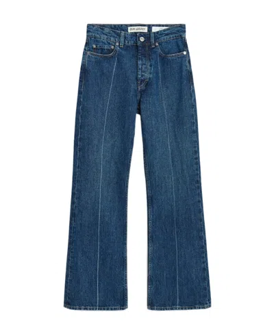 Our Legacy Crease-detail Bootcut Jeans In Blue