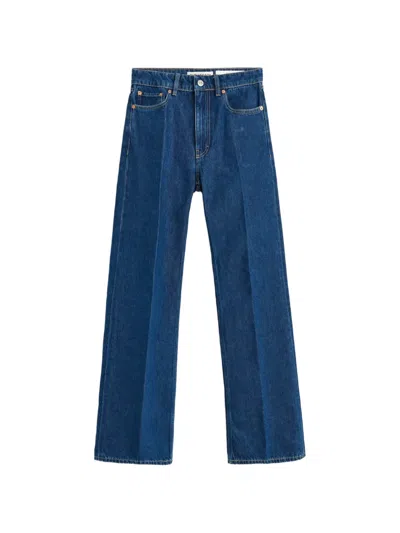Our Legacy Creased Boot-cut Jeans In Blue