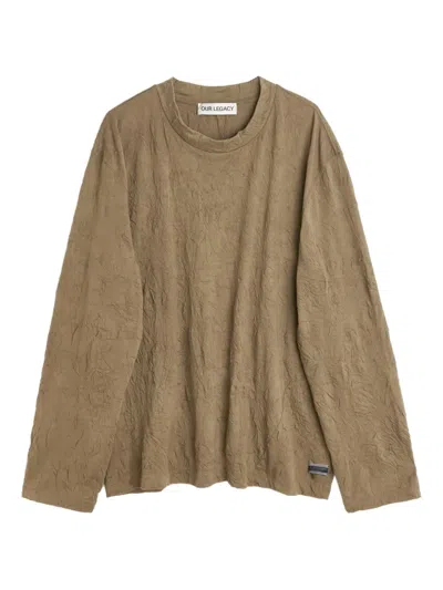 Our Legacy Crew-neck Long-sleeved T-shirt In Brown