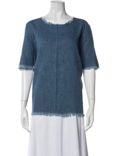 Pre-owned Our Legacy Crew Neck Short Sleeve Top In Blue