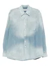 Our Legacy Long Sleeve Button-down Shirt Featuring Pocket In Blue