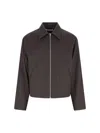 Our Legacy Relaxed Fit Collared Jacket Front Pockets In Brown