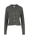 Our Legacy "mazzy" Crop Knit Cardigan Green In Green