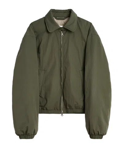 Our Legacy Cropped Avenue Puffer Jacket In Green