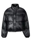 Our Legacy Black Cropped Inhale Puffa Down Jacket In Black Tech
