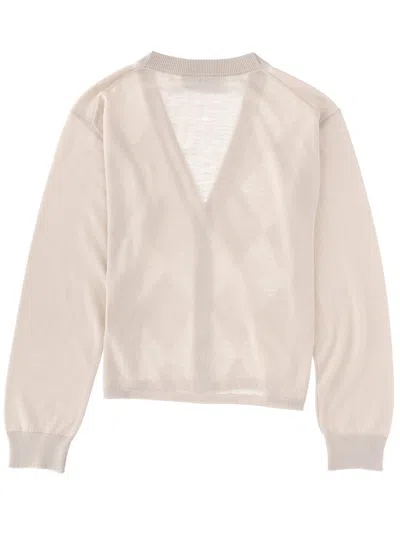 Our Legacy Cropped Wool Cardigan In Neutral