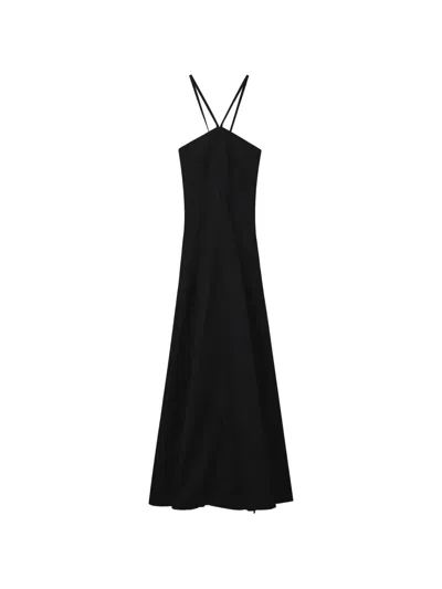 Our Legacy Crossover Strappy Maxi Dress In Black