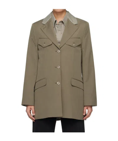 Our Legacy Cruise Long-sleeved Suit Jacket In Green