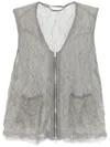 Our Legacy Taupe Crush Vest In Ash Silk Steel