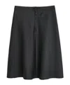 Our Legacy Curtain High-rise Wool Skirt In Black