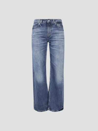 Our Legacy Cut Mini Jeans In Blue