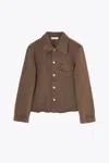 Our Legacy Rebirth Denim Jacket Featuring Chest Pocket In Brown