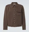 Our Legacy Rebirth Denim Jacket Featuring Chest Pocket In Choco Overdye