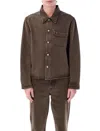 Our Legacy Rebirth Denim Jacket Featuring Chest Pocket In Brown