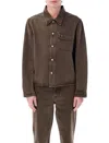Our Legacy Rebirth Denim Jacket Featuring Chest Pocket In Brown