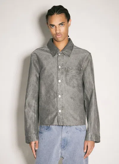 Our Legacy Cut Rebirth Denim Jacket In Grey