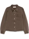 Our Legacy Rebirth Denim Jacket Featuring Chest Pocket In Braun