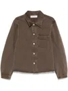 Our Legacy Rebirth Denim Jacket Featuring Chest Pocket In Brown