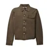 Our Legacy Rebirth Denim Jacket Featuring Chest Pocket In Brown