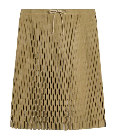 Our Legacy Cut Skirt In Gold